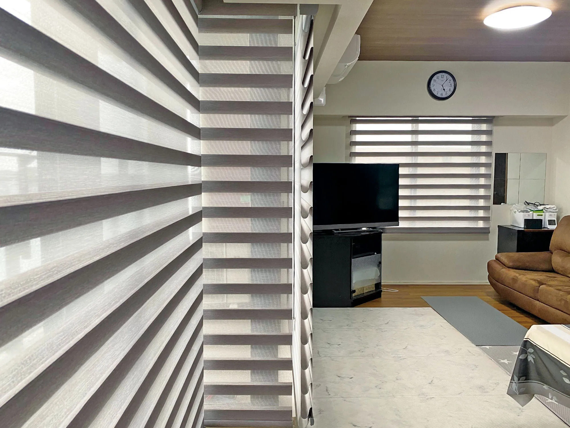 掃出窓とコーナー窓の西日対策の写真4