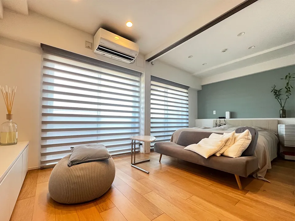 アクセントクロス×グレージュの心地よさの写真2