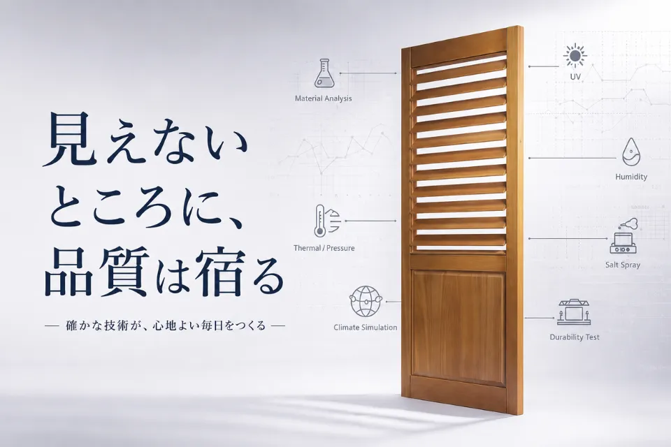 見えないところに、 品質は宿る