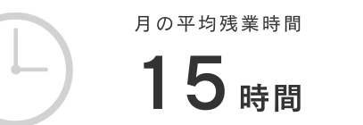 ノーマンジャパンの平均残業時間 15時間
