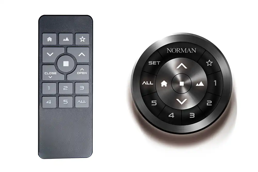 電動製品を操るリモコンとSmartDial™ の写真