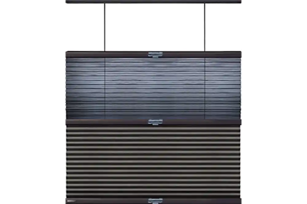 ハニカムエコスクリーン トリニティタイプの生地パターン3　OPEN + レース + 遮光 / ソーラス