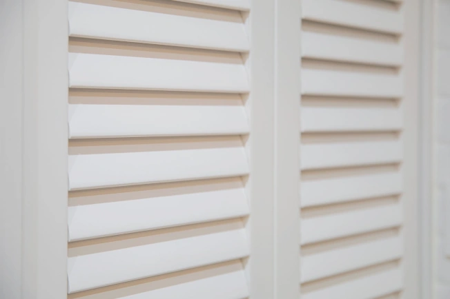 ウッドシャッターの近接画像